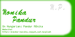 monika pandur business card