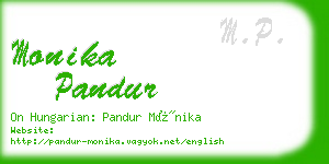 monika pandur business card